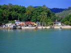 MALAYSIA, Pangkor Island, fishing village, view from sea, MSA631JPL