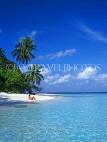 MALDIVE ISLANDS, Embudhu Village Island, beach, seascape and sunbather, MAL463JPLA