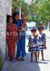 MALDIVE ISLANDS, Maafushi, local fishing island village, children posing for picture, MAL549JPL
