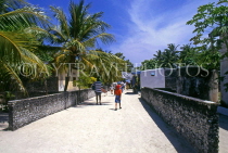 MALDIVE ISLANDS, Maafushi, local fishing island village, street, MAL100JPL
