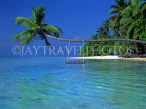 MALDIVE ISLANDS, Meeru Island, seascape with leaning coconut tree, MAL244JPL