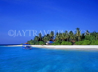 MALDIVE ISLANDS, Velassaru Island, view from sea, MAL426JPL