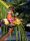 MALDIVE ISLANDS, cocktails on tray, MAL526JPL