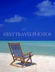 MALDIVE ISLANDS, deckchair on beach, MAL236JPL
