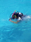 MALDIVE ISLANDS, scuba diver in shallow water, MAL472JPL