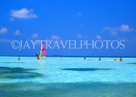 MALDIVE ISLANDS, seascape with windsurfers, MAL742JPLJPL