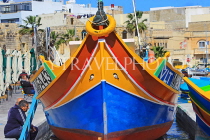 MALTA, Marsaxlokk, fishing village, colourful fishing boat (Luzzu), MLT1040JPL