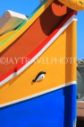 MALTA, Marsaxlokk, fishing village, fishing boat (Luzzu) with 'Eye of Orisis', MLT1041JPL