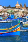 MALTA, Marsaxlokk, fishing village and boats (Luzzus), MLT1046JPL