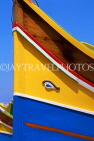 MALTA, Marsaxlokk, traditional fishing boat (Luzzu), section closeup, MLT672JPL
