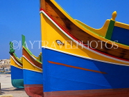MALTA, Marsaxlokk, traditional fishing boats (Luzzus), MLT640JPL