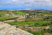 MALTA, Mdina, countryside view from top of fortifications, MLT1067JPL