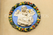 MALTA, St Julian's, house front, religious plaque, MLT1142JPL