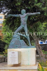 MALTA, Valletta, Lower Barrakka Gardens, and Enea statue by Hugo Attardi, MLT860JPL