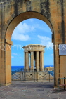 MALTA, Valletta, Seige Bell War Memorial, view from Lower Barrakka Gardens, MLT841JPL