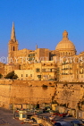 MALTA, Valletta, city view and walls, and St Paul's Church, MLT680JPLA