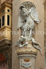 MALTA, Valletta, statue of Saint Michael in street corner, MLT962JPL