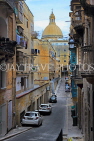 MALTA, Valletta, steep street scene, and St Paul's Church, MLT871JPL