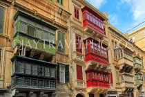 MALTA, Valletta, traditional Maltese balconies, MLT930JPL