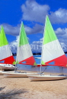 MAURITIUS, North Coast, sailboats on beach (near Grand Bay), MRU105JPL