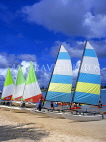 MAURITIUS, North Coast, sailboats on beach (near Grand Bay), MRU110JPL