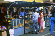 MAURITIUS, Quatre Bornes Market, snacks stall, MRU242JPLA