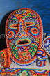 MEXICO, Nayarit, crafts, traditional bead work, mask, MEX665JPL