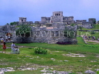 MEXICO, Yucatan, TULUM, Mayan sites, Castilo (fortress) ruins, MEX235JPL