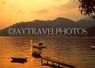 MONTENERGO, Kotor, Bay of Kotor, sunset and seascape with boats, MON47JPL