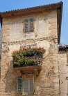 MONTENERGO, Kotor, house balcony with potted flowers, MON45JPL