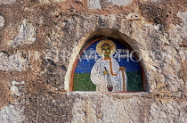 MONTENERGO, Sveti Stefan, mosaic on church wall, MON32JPL