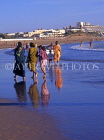 MOROCCO, Agadir, beach and Moroccan people paddling, MOR290JPL