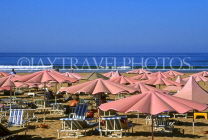 MOROCCO, Agadir, beach and sunshades, MOR231JPL