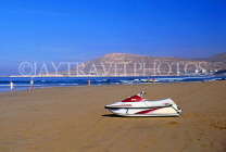 MOROCCO, Agadir, beach and waterscooter, MOR242JPL