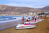 MOROCCO, Agadir, beach and waterscooters, MOR226JPL