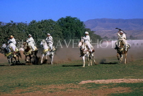 MOROCCO, Agadir, horsemen in 'Fantasia' show, MOR437JPL