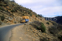 MOROCCO, High Atlas Mountain (6000ft) road and lorry, MOR44JPL