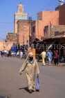 MOROCCO, Marrakesh, Medina (old town) street and women in traditional dress, MOR146JPL