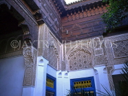 MOROCCO, Marrakesh, Royal Palace (Bahia), courtyard buildings detail, MOR318JPL