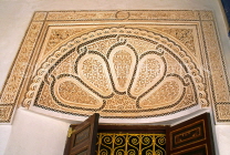 MOROCCO, Marrakesh, Royal Palace (Bahia), decorativeplaster work, MOR166JPL