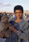 MOROCCO, Marrakesh, boy with monkey (street entertainer), MOR237JPL