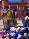 MOROCCO, Tafroute, Souk in mountain village, Berber people trading clothing, MOR378JPL