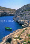 Malta, GOZO, Mgarr, Ix-Xini inlet and small boat, MLT612JPL