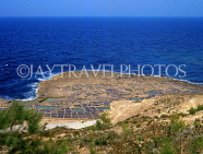 Malta, GOZO, Qbajjar, Salt Pans and coastal view, MLT44JPL