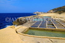 Malta, GOZO, Qbajjar, Salt Pans and coastal view, MLT660JPL