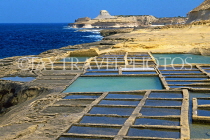 Malta, GOZO, Qbajjar, Salt Pans and coastal view, MLT676JPL