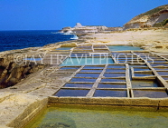 Malta, GOZO, Qbajjar, Salt Pans and coastal view, MLT759JPL