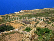 Malta, GOZO, countryside, farmed land and coastal view, MLT634JPL