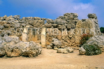 Malta, GOZO, ruins of Ggantija Temples, Northern Temple, MLT670JPL