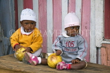 NAMIBIA, Antananarivo, cute children with pomelos, NAM178JPL